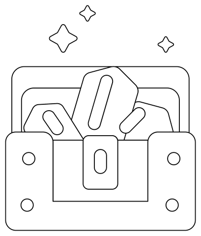 Treasure Chest Coloring Page